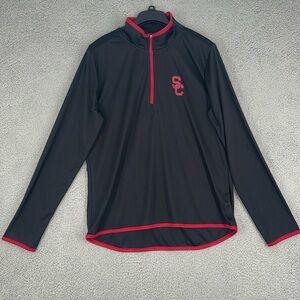 Trojan Apparel University of Southern California black 1/4 zip women’s XL shirt